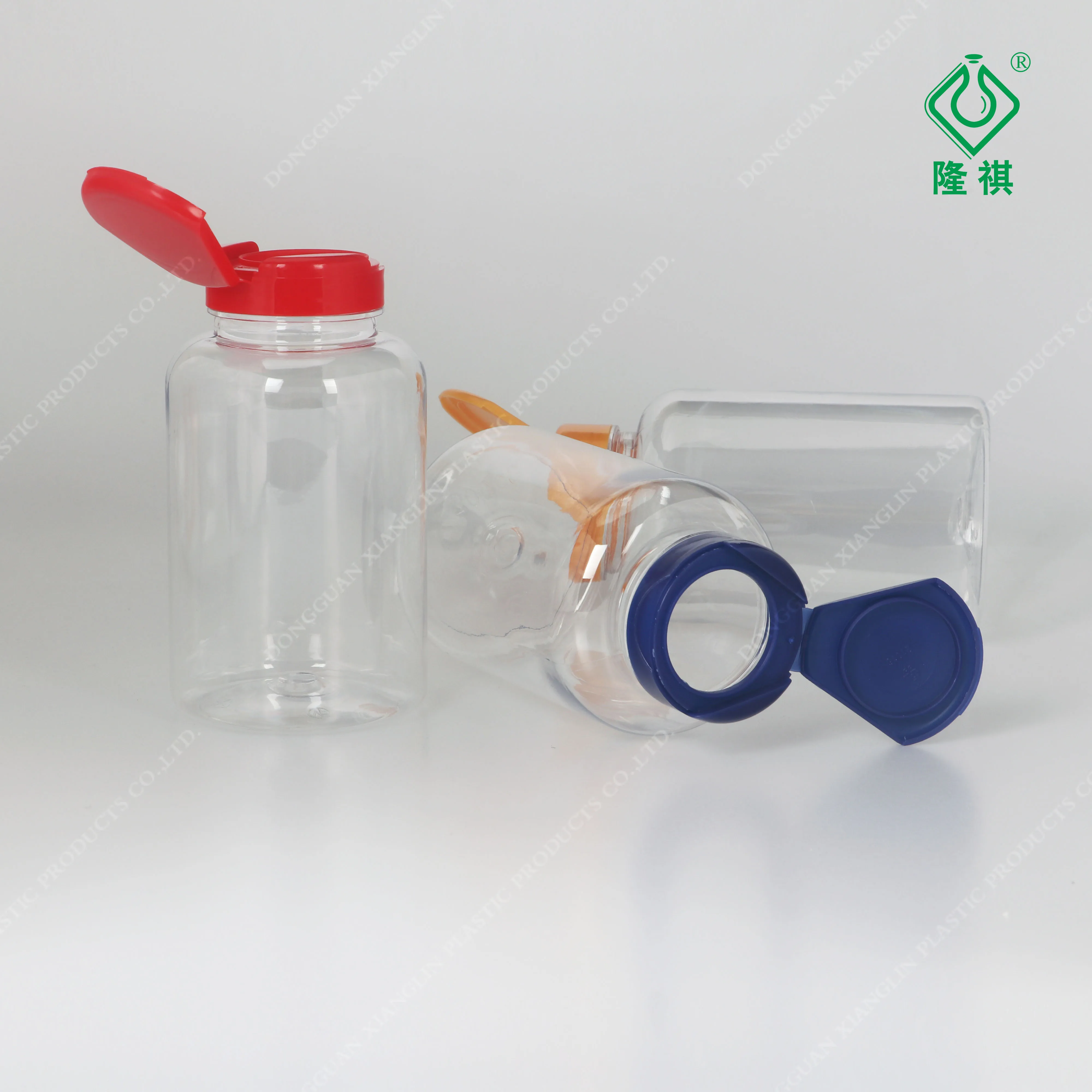 300cc food grade Flip Top Cap Transparent PET Pharmacy Plastic Bottle