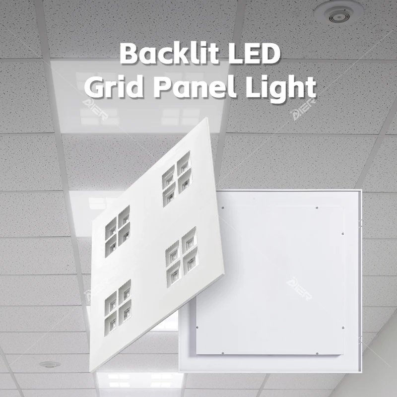 Office Lighting Ac85-265v 130-140lm\W 3000-7000k Ra80 595*595 Recessed Recessed Grid Backlit Flat Led Panel Light For School