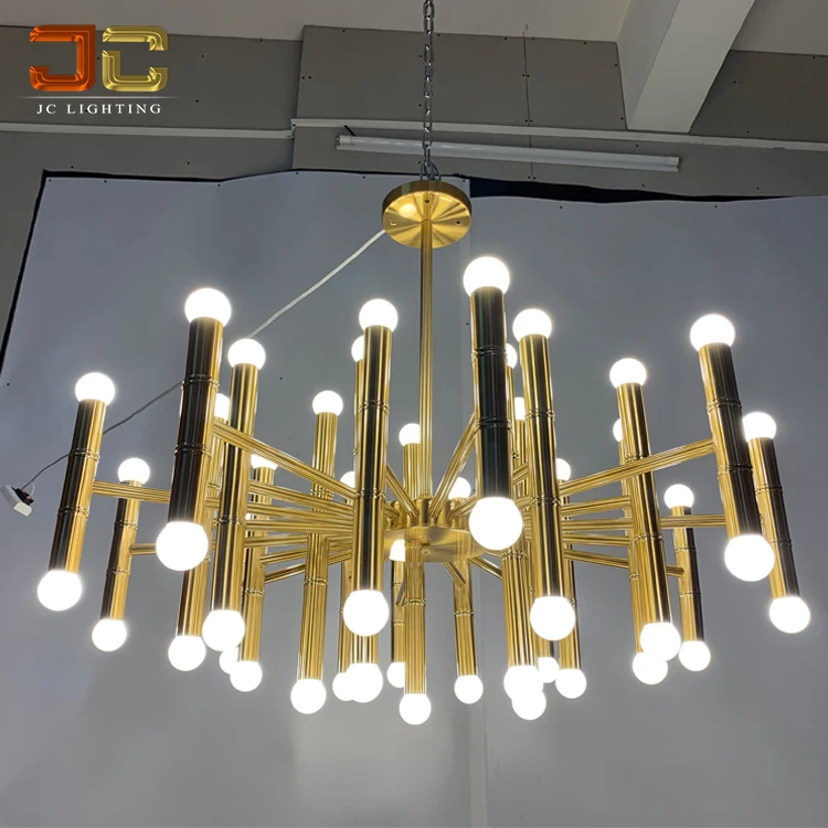 Современная бамбуковая люстра JC Lighting, роскошный дизайн, латунный подвесной светильник с пузырьками для спальни