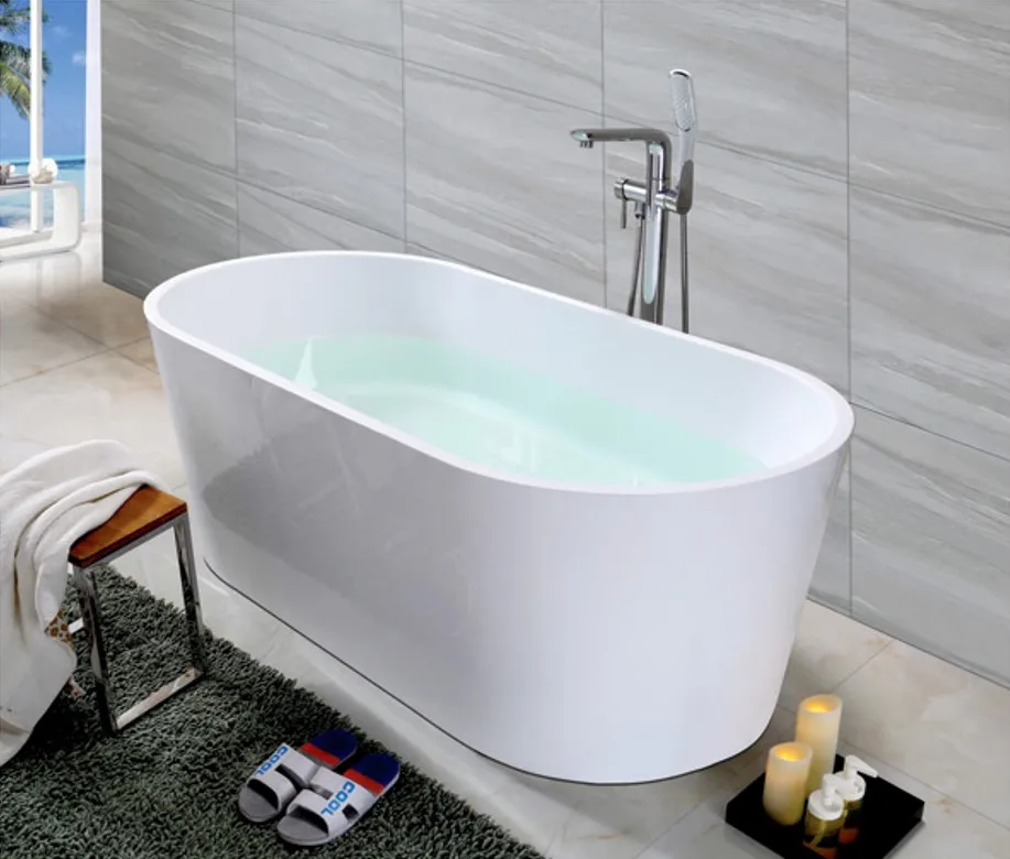 Acrylic freestanding tubs high quality seamless one body bathtub 1.2-1.7m