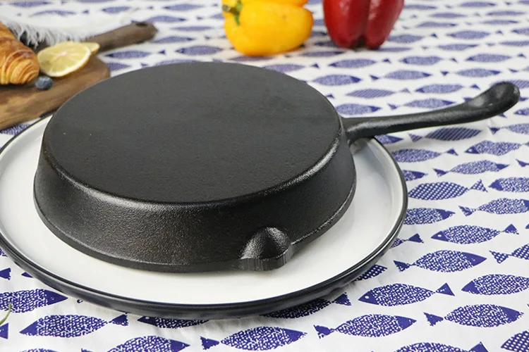 SJP094 High Quality Cookware fry pan multifunction lodge skillet plate non stick kitchen ware die cast iron frying pan