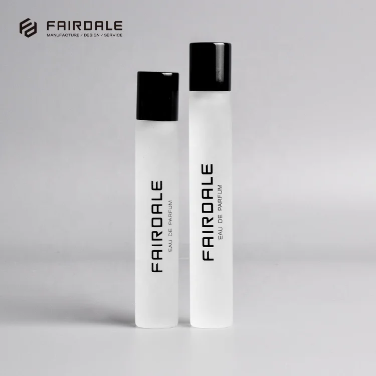 Matte White Glass Tube Perfume Deodorant Bottle 5ml 8ml 10ml Glass Roll On Bottle Essential Oil Packing