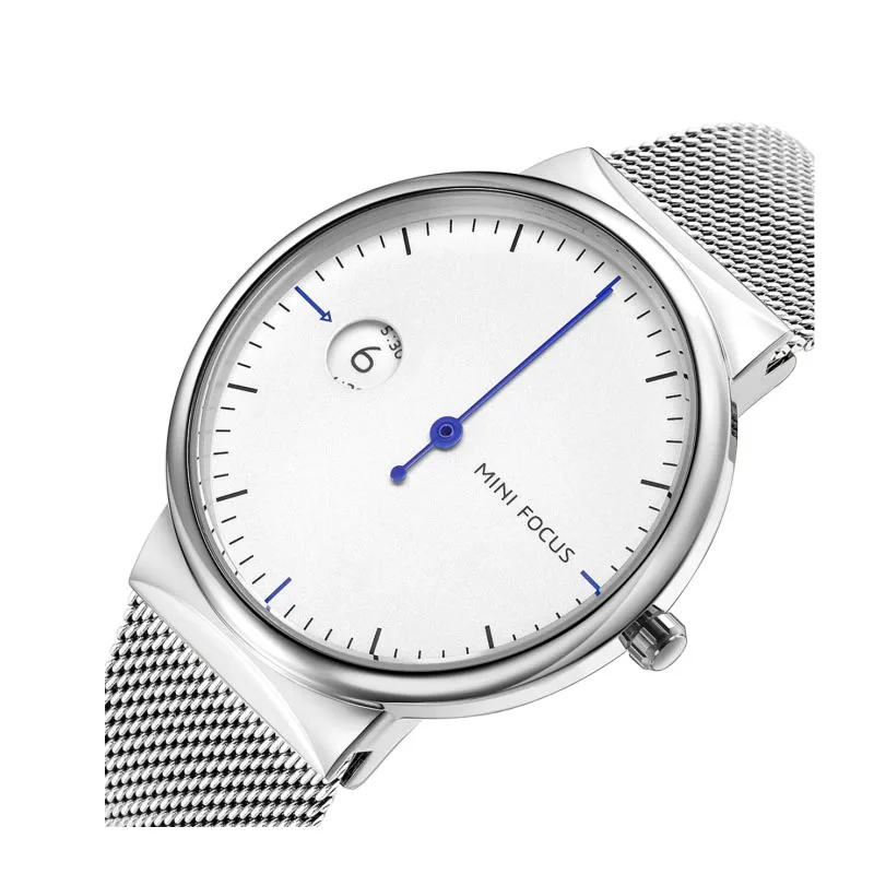 Relojes Para Hombre Mini Focus 0182  Fashion Men Super Thin Case Watches Ultra Minimalist Design One Hand Watch