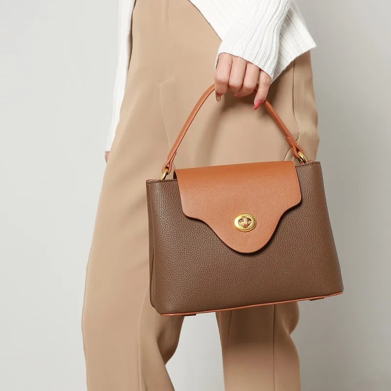 Pu leather classic style handbags for women china manufacturing