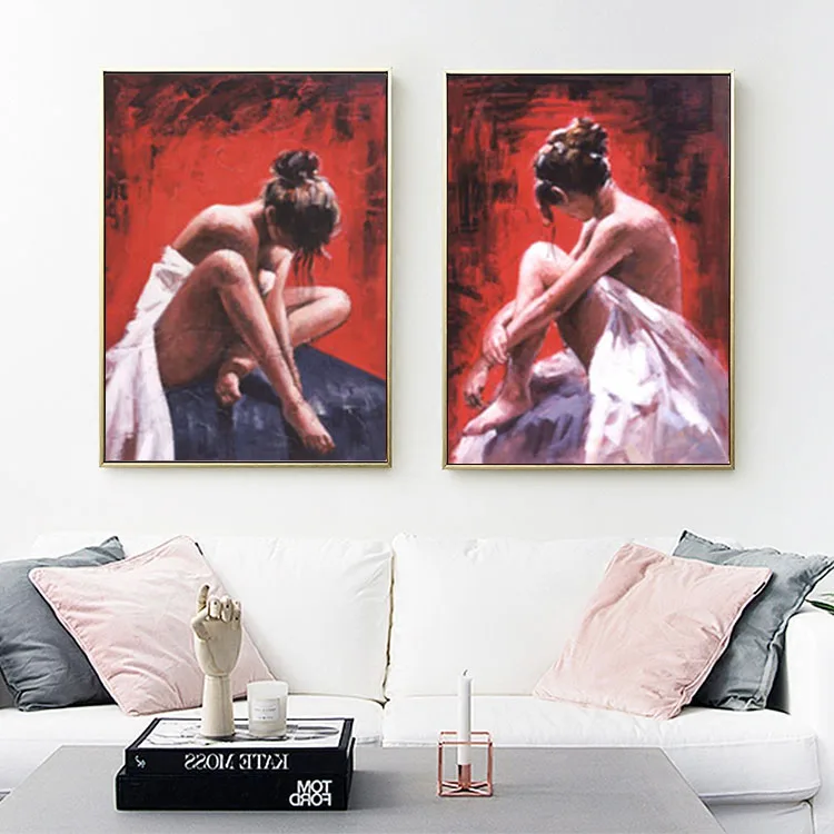 Современный домашний декор абстрактная обнаженная живопись Обнаженная красивая китайская девушка обнаженные Масляные картины по номерам