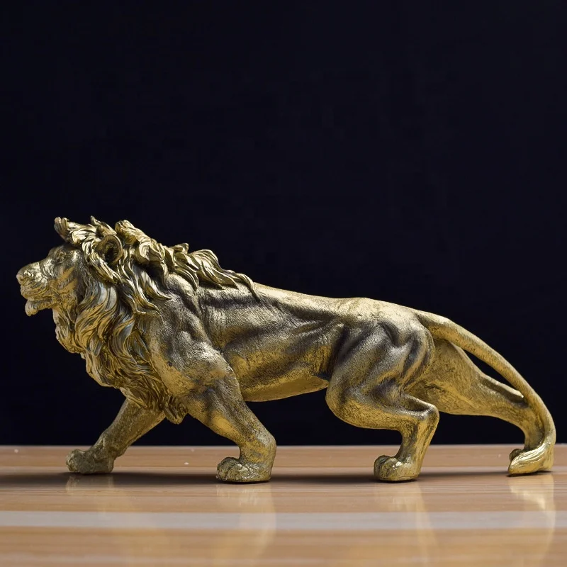 handmade home decor lion statue mold resin animal figurines lion sculptures decoration items