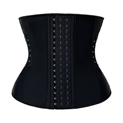 NANBIN Wholesale Custom Logo Adjustable Black Steel Bones Tummy Control  Waist Trainer For Ladies