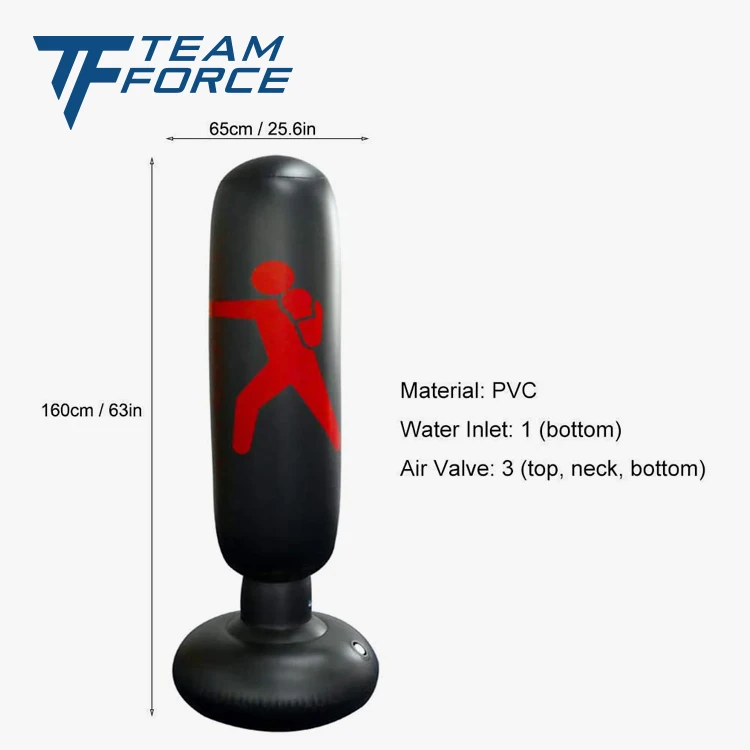 New protective flocking inflatable boxing column Professional Free Standing Punch Exercise Kick Boxing Punching Bag