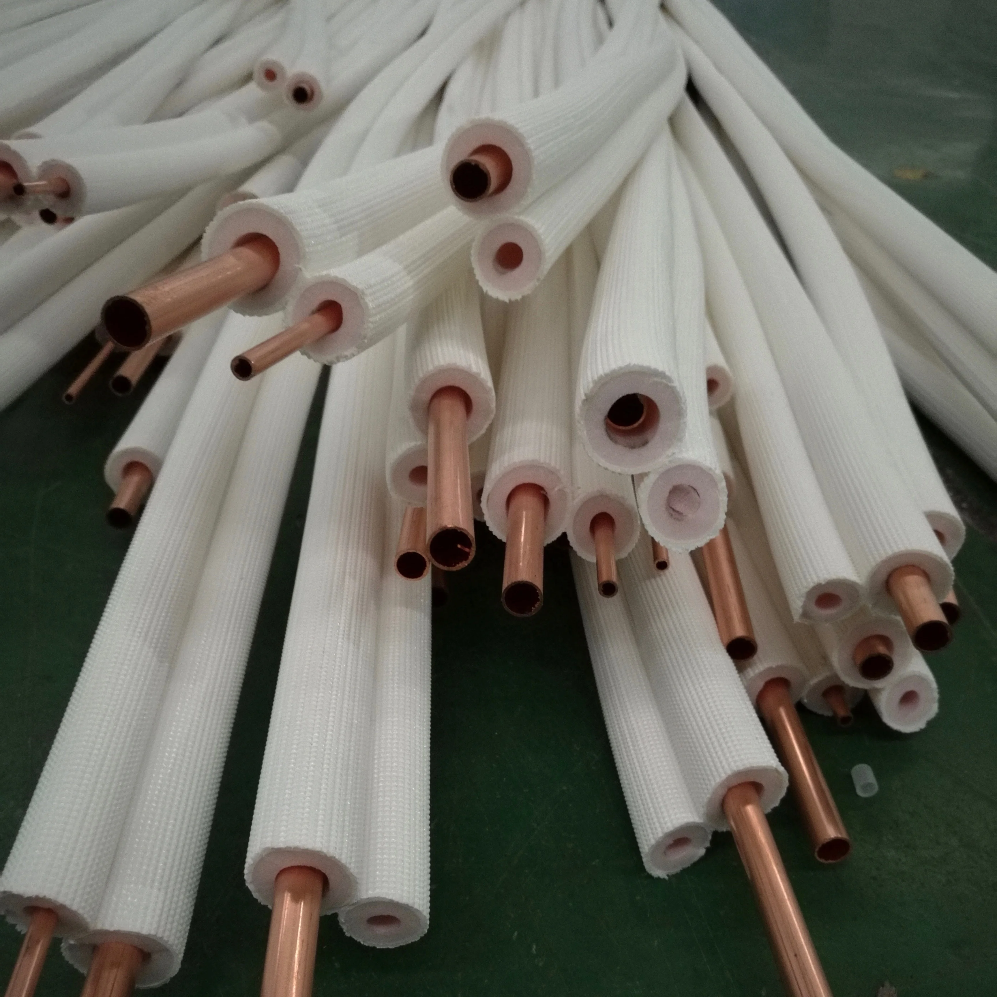 15m aircon pair coil tube 1/4+1/2 insulated copper pipes for air conditioners ac copper coil line set air conditioning pipe
