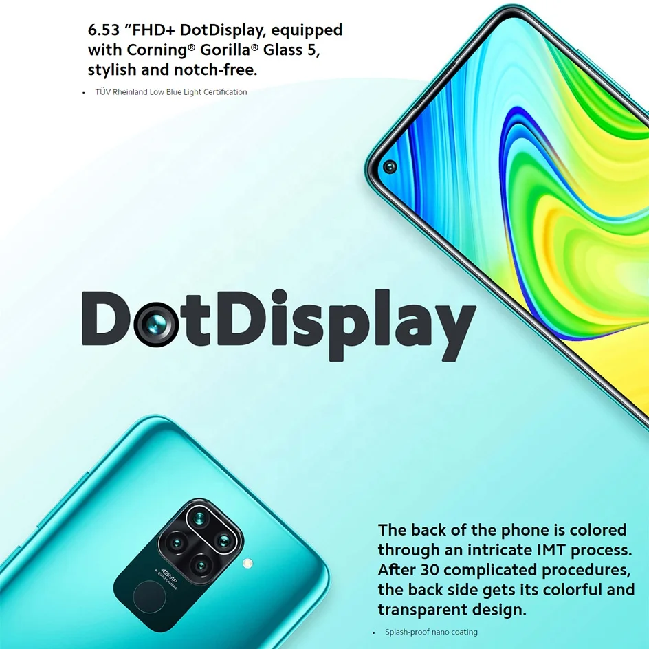 
Global Version Redmi Note 9 128GB Global Version NFC Smartphone 4G 6.53