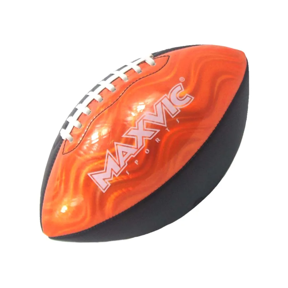 Promotional Laser Reflective Leather Soft Foam Size 6 Football Rugby Ball Pattern Logo Design Can be Custom Made