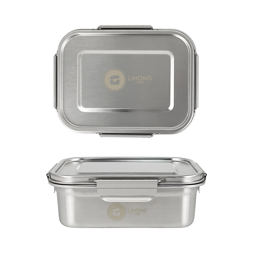 Lihong Stainless steel lunch box for school bento tiffin box containers double/four seal buckle 304 steel tiffin box for kids