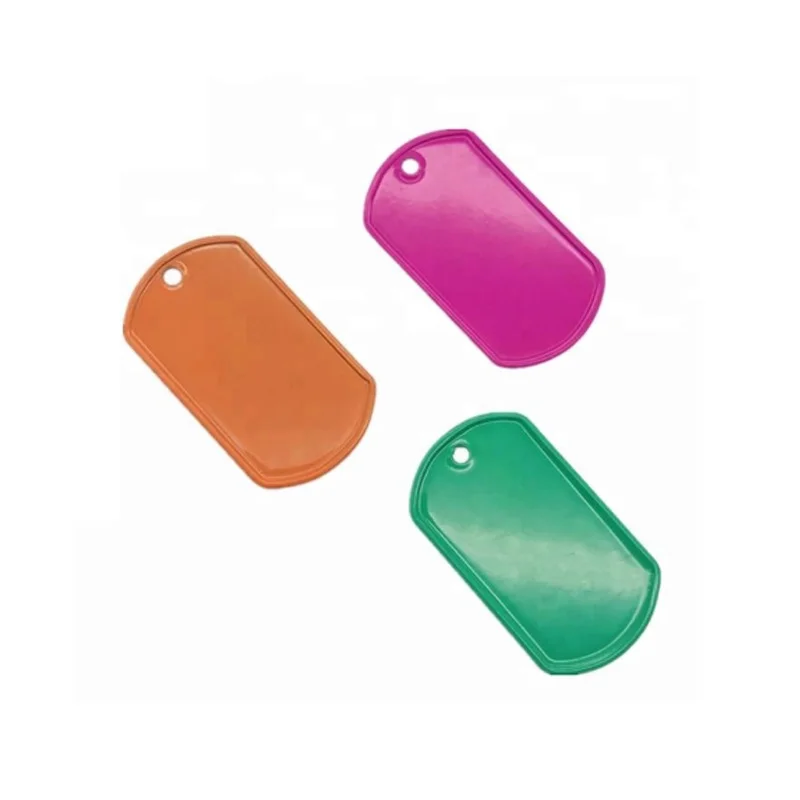 50mm stainless steel colored dog tag sublimation dog tag metal logo tags