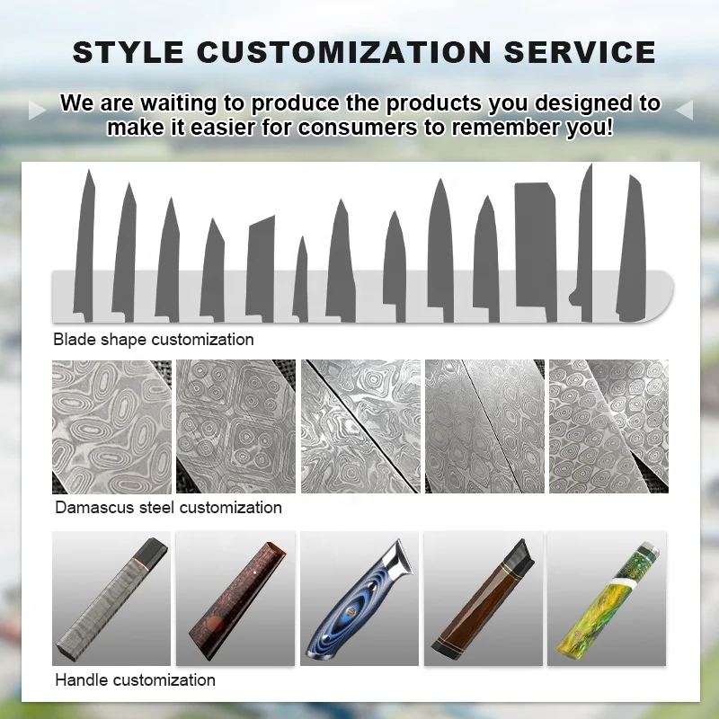 180mm 7inch Kitchen Chef Knife Austria M390 Powder Steel Handcrafted Japanese Santoku Knife CUSTOM All Kinds Of Blade Type