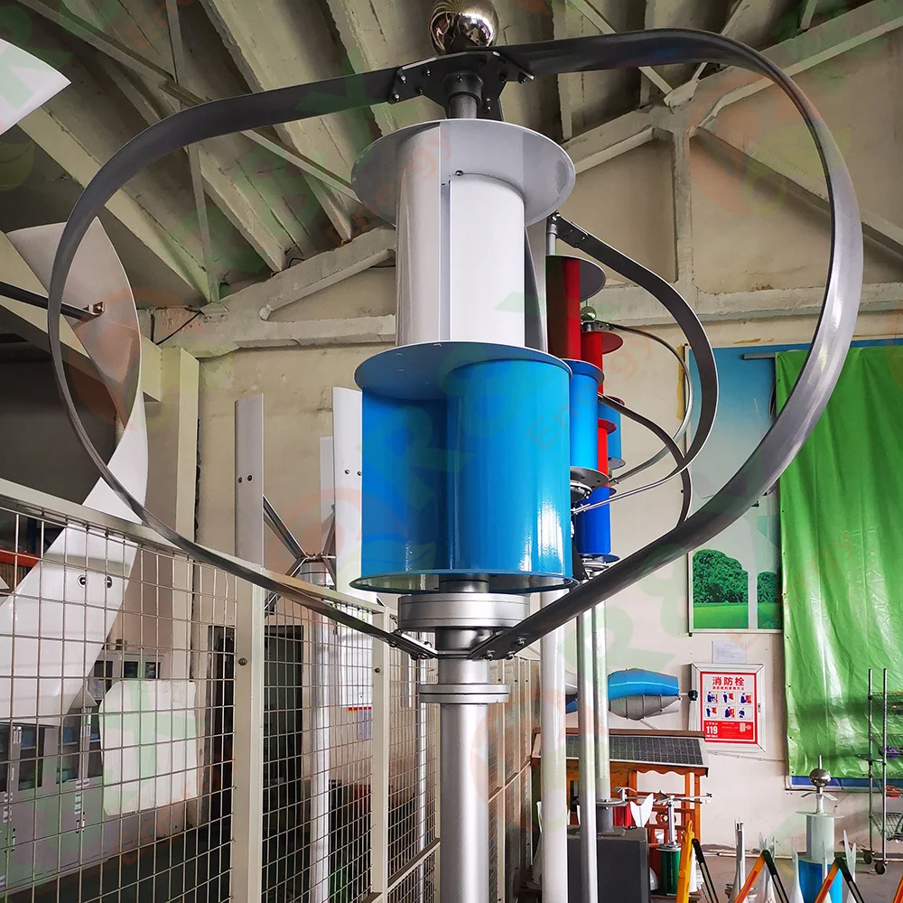 RX 5Kw 10kw Vertical Axis Windmill 24V 48V 96V Wind Turbine Permanent Maglev Generator With Mppt Charge Controller