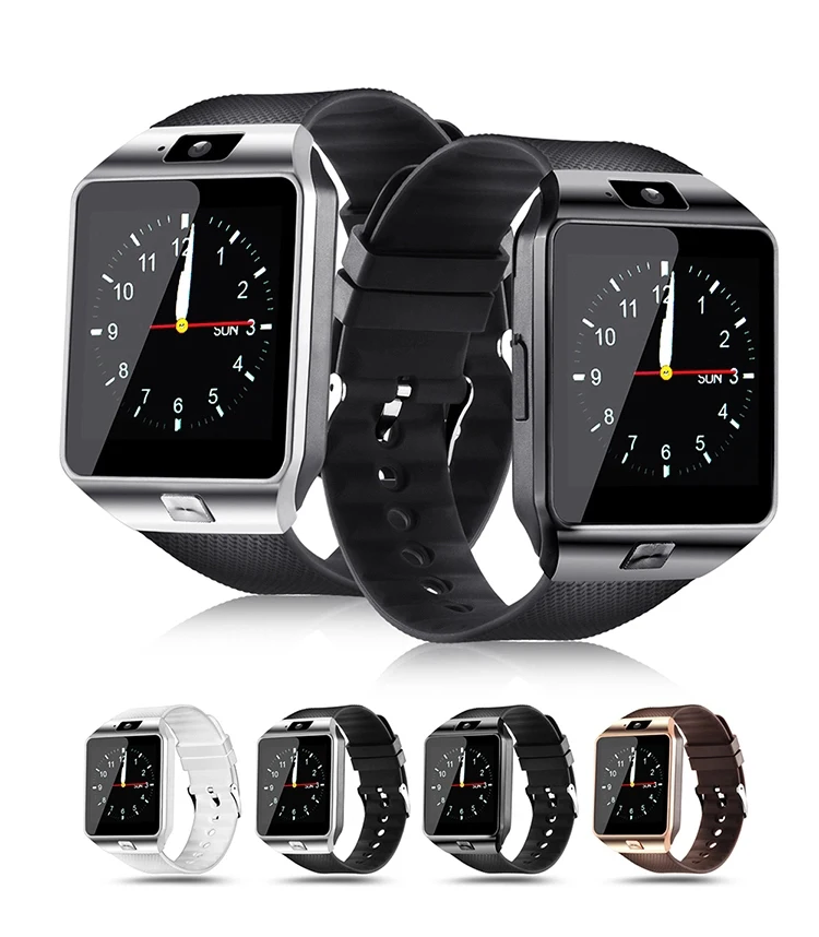 Wholesale Mobile Watch Phones Camera SIM Video Call WiFi Touch Screen Reloj Inteligente Smartwatch DZ09 Smart Watch