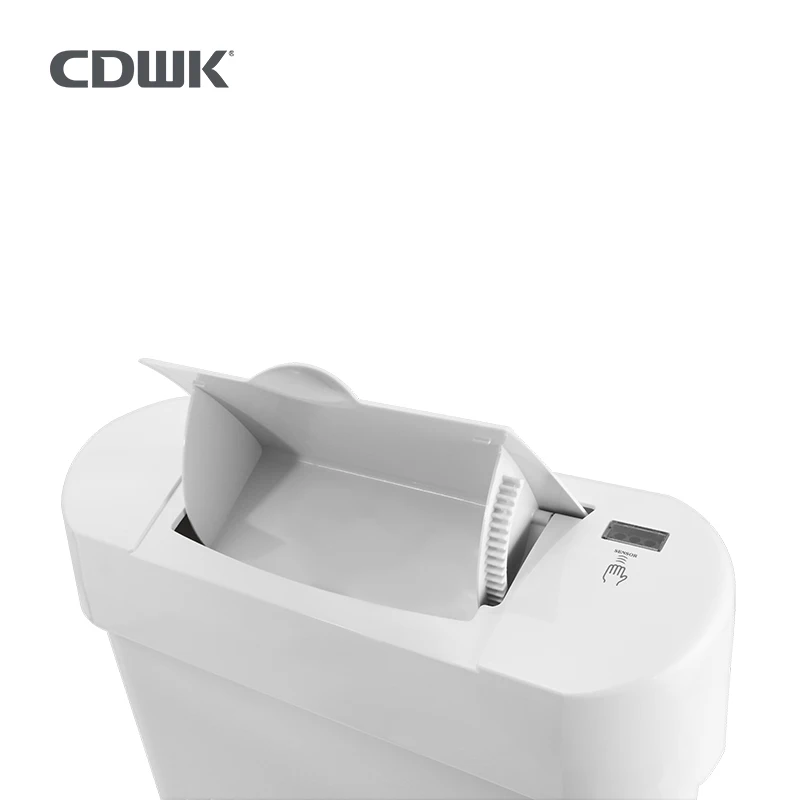 CDWK ABS 15L Automatic Lady sanitary bin hygiene bins Sensor Trash Can