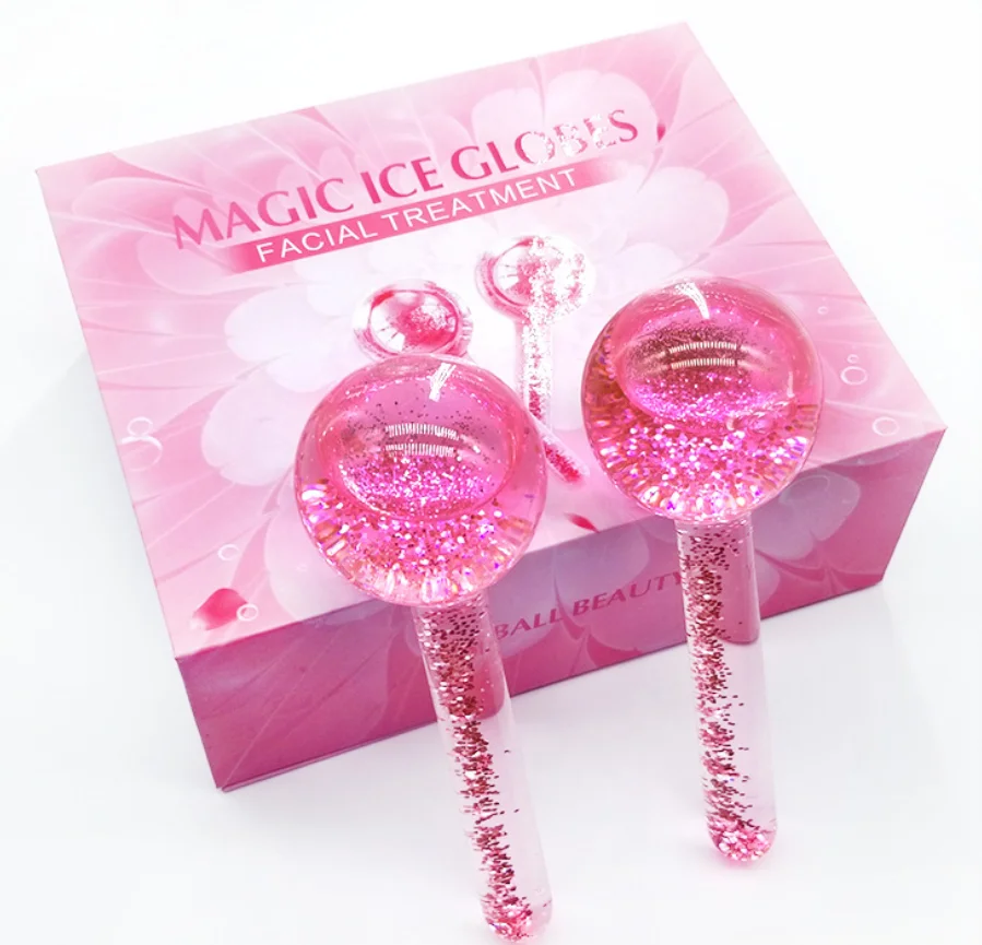 
New face rolling massage ice globes cryotherapy skin care massage ice globes facial lifting ice globes 