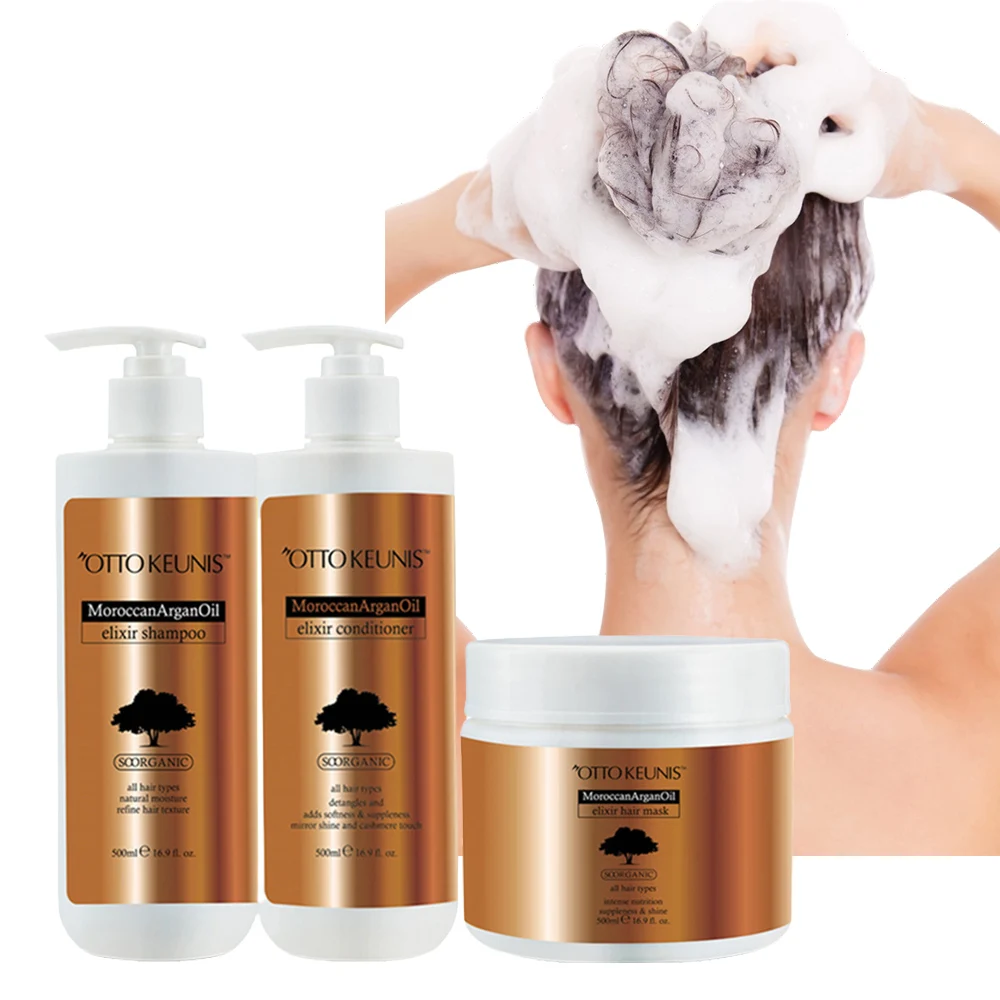 Cheap OEM Herbal Human Hair Wigs Argan Oil Moroccanoil Hydrating Shampoo Set Repair Hair Straightening Shampoo and Conditioner