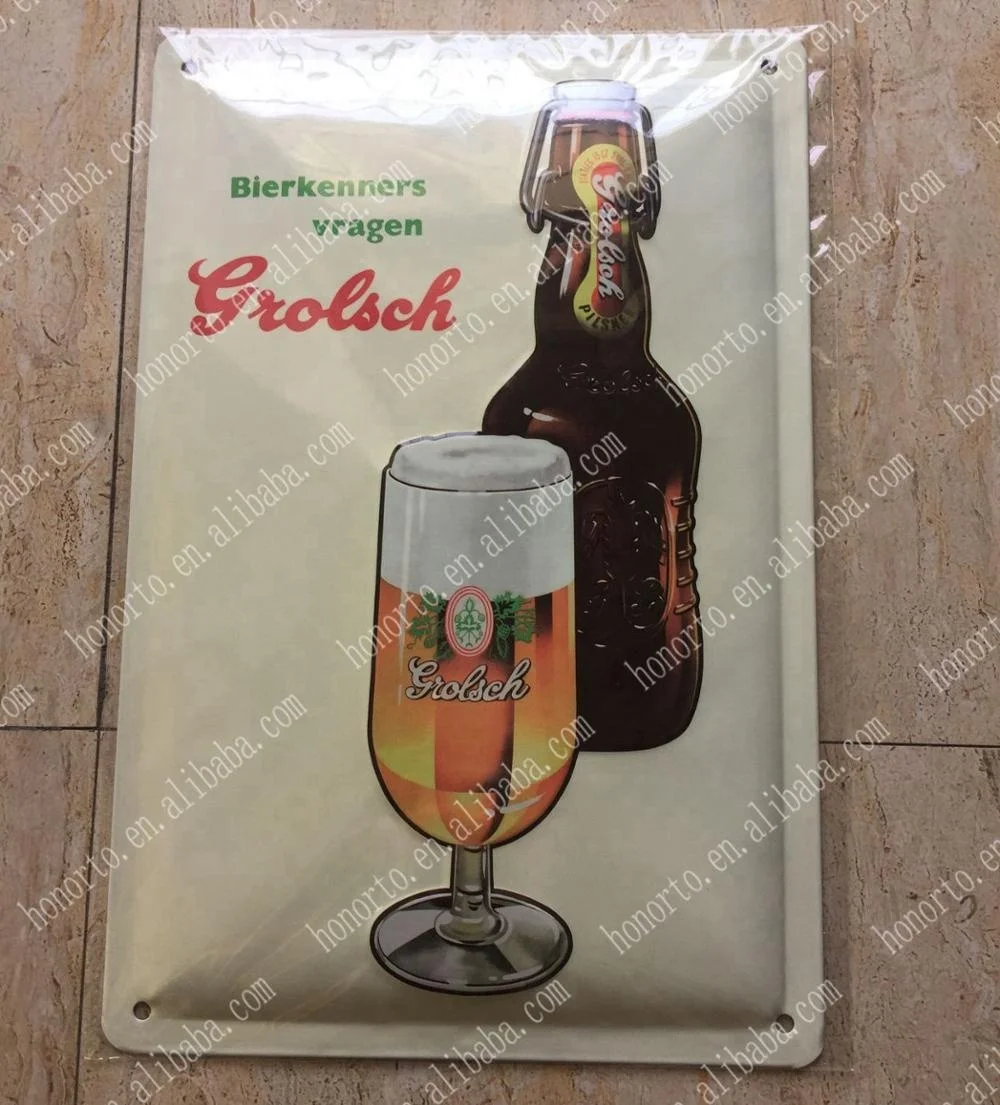 Factory directly custom whosale  high quality full color printing embossed tin sign metal sign