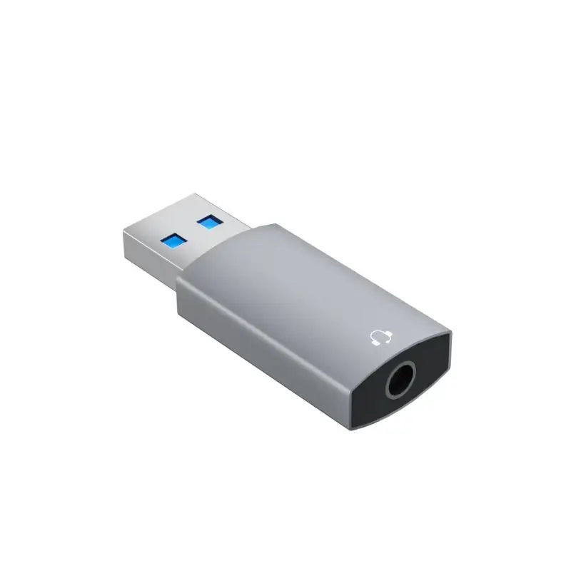 Hot Selling Wholesale Stereo headset 2in1 External sound cards  USB2.0 to 3.5mm Audio Adapter Sound Card for Computer/Laptop