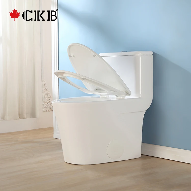 CKB High Quality S Trap 300mm Roughing Closestool Floor Mounted Round Siphon Jet Flushing White Toilet