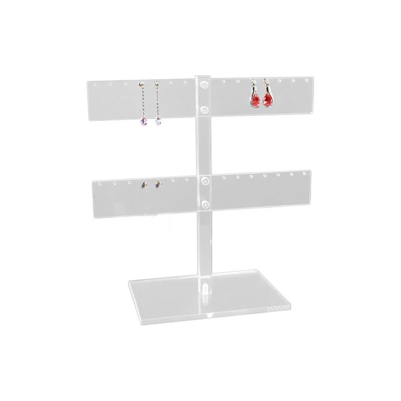 T Shaped Acrylic Earring Display Bar High Quality Acrylic Earring Stand Organizer Jewelry Retail Holder