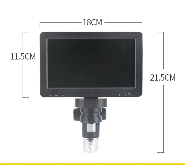 Цифровой микроскоп HD 7 дюймов 1200X микроскоп со светодиодной подсветкой