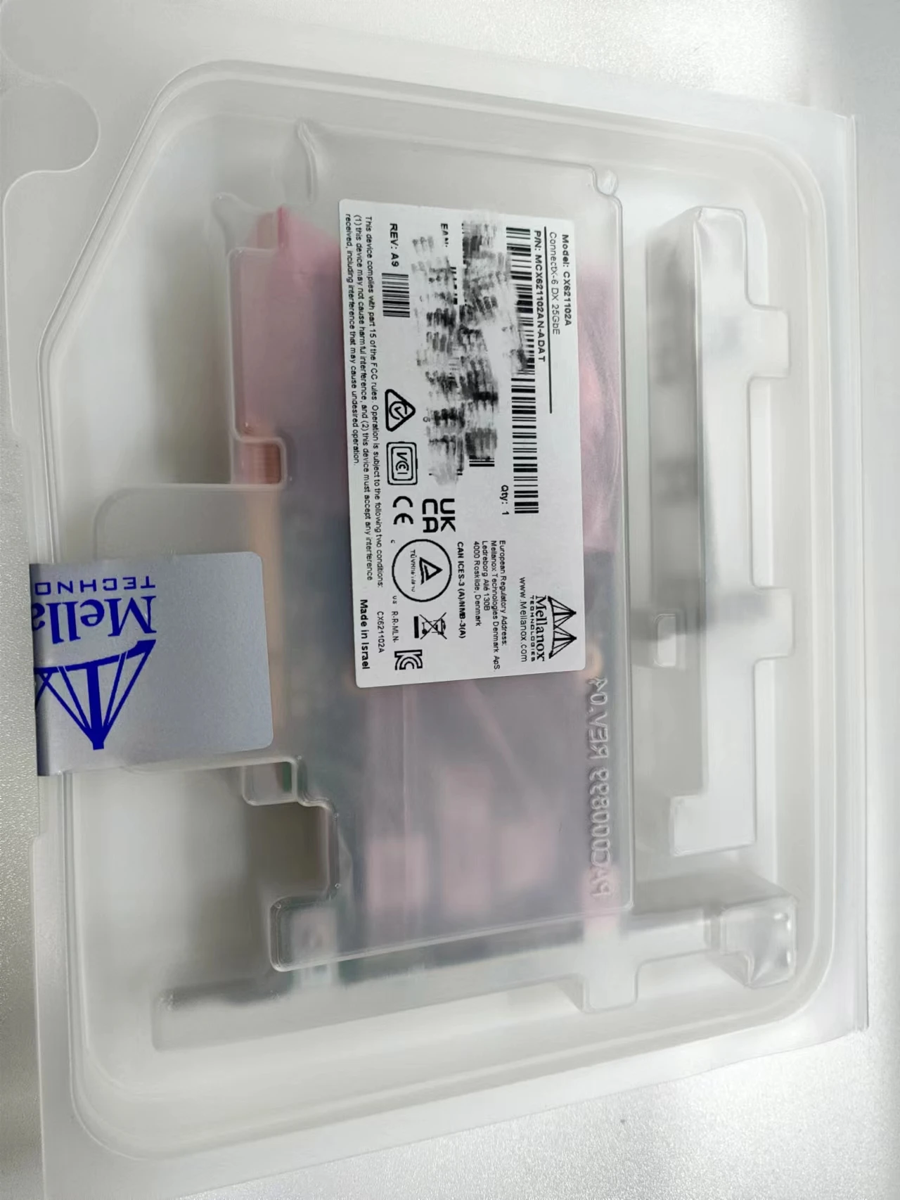 Адаптер для карт памяти MCX631102AN-ADAT Lx EN 25GbE с двумя портами SFP28 PCIe 4 0x8 No C rypto высокий