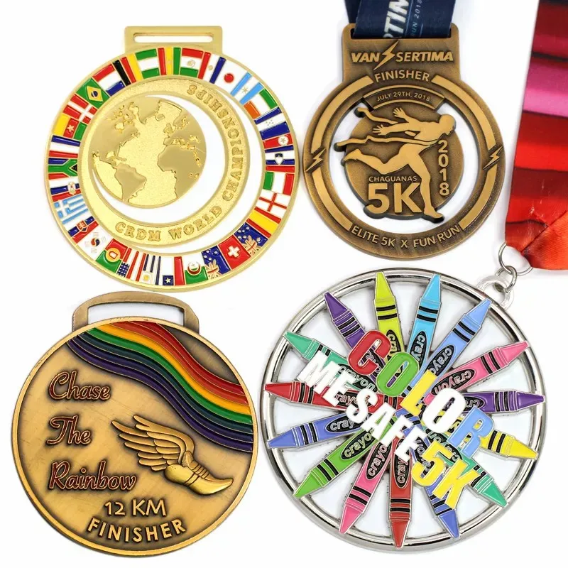SmallOrders Promotional 4 Color Box Medals Display Football Medal Award Medallas