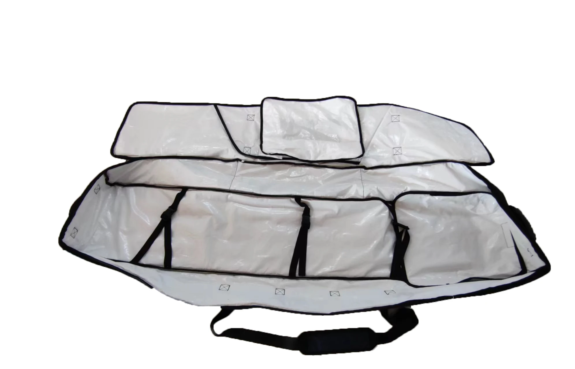 Ski snowboard bag padded with wheeled waterproof PVC tarpaulin high capacity