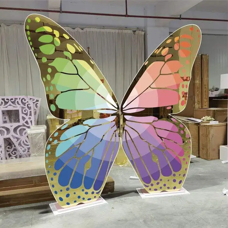 BJ220303-1 Butterfly Acrylic Backdrop Decoration For Wedding Event Backdrop