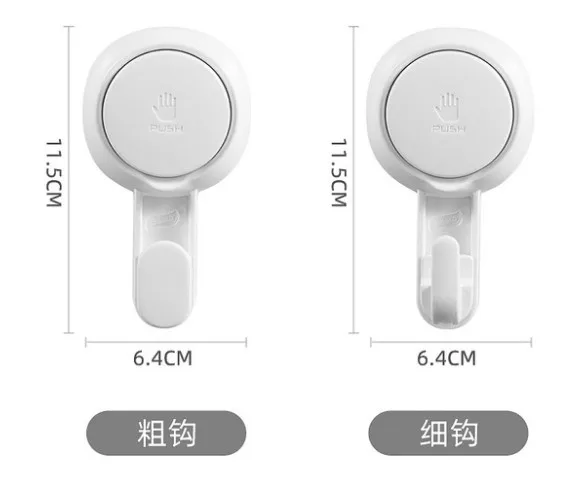 Strong Vacuum Sucker Hook No Hole For Bathroom Wall Toilet Kitchen  Stowel  Magnetic Hooks Plastic Hook