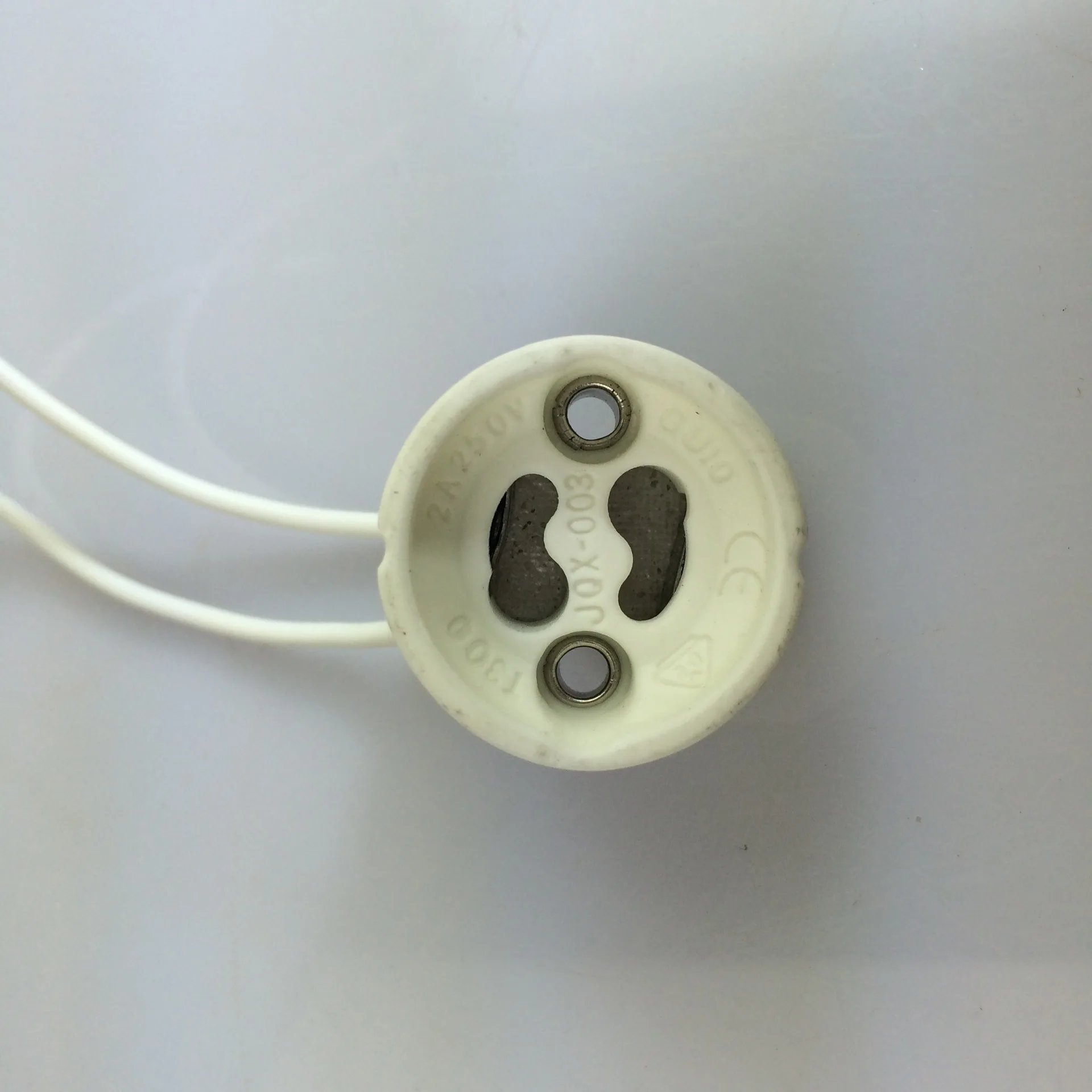 10cm 15cm 20cm 25cm 30cm Silicone Cable GU10 porcelain Lamp Socket GU10 Ceramic Lamp Base GU10 Lamp Holder for Halogen Bulb