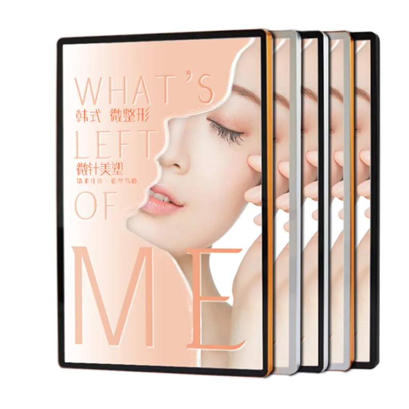 Acrylic wall hung creative aluminum alloy poster magnetic advertising metal picture frame