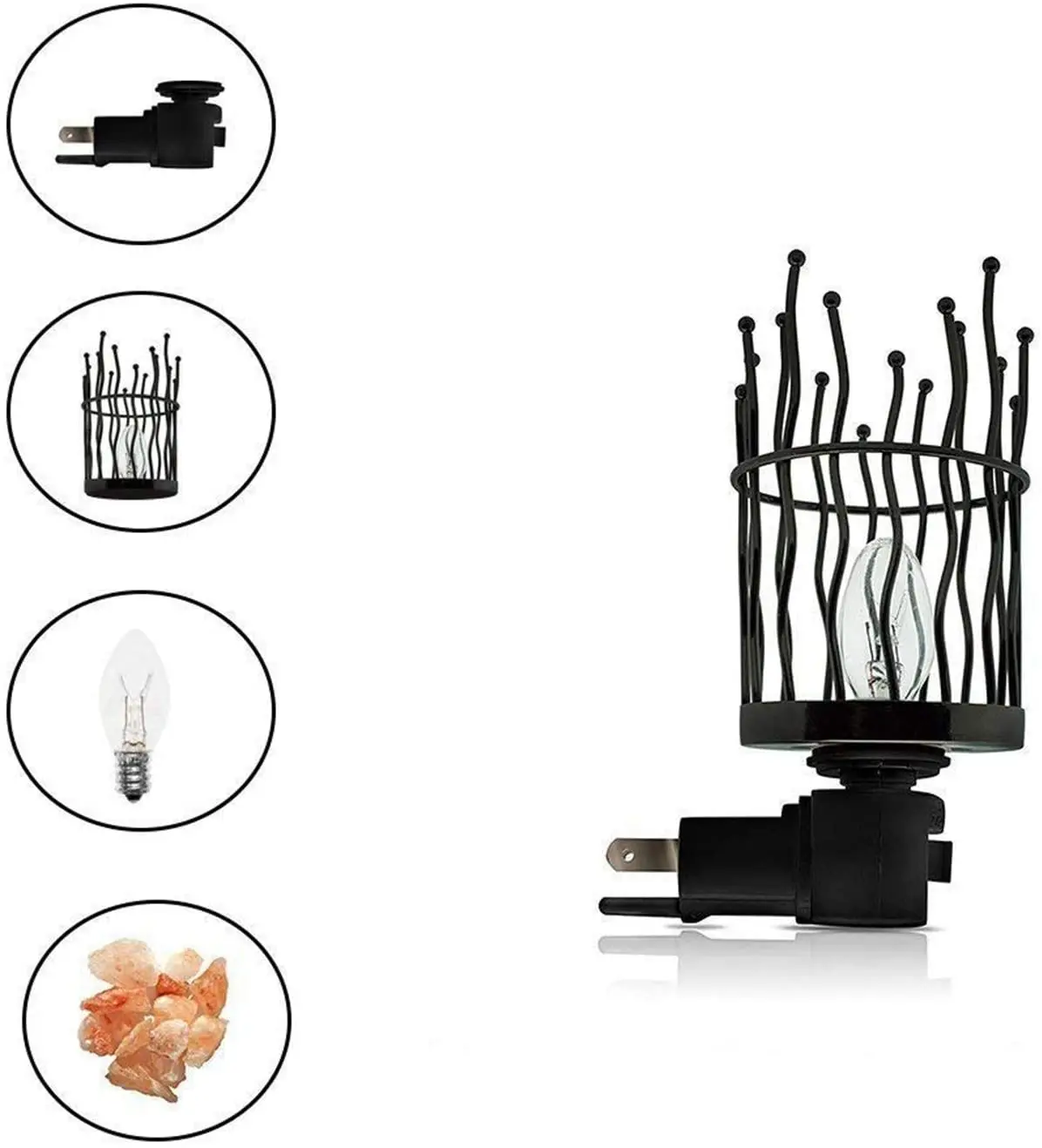 Himalayan Salt Lamps pink natural rock crystal rock negative energy dimmable lights for home decor Holiday Gift Therapy