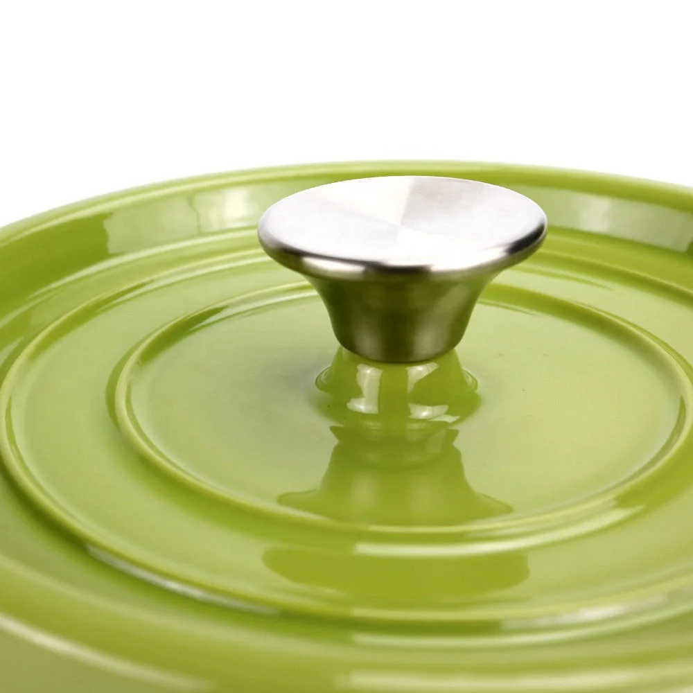 23CM Dutch Oven Enameled Cast Iron Massa Pot With Lid Saucepan Casserole Kitchen Accessories Cooking Tools