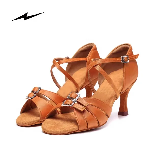 2022 Newest Design High And Low Heels Tango Latin Salsa Stain Dancing Shoes for Women