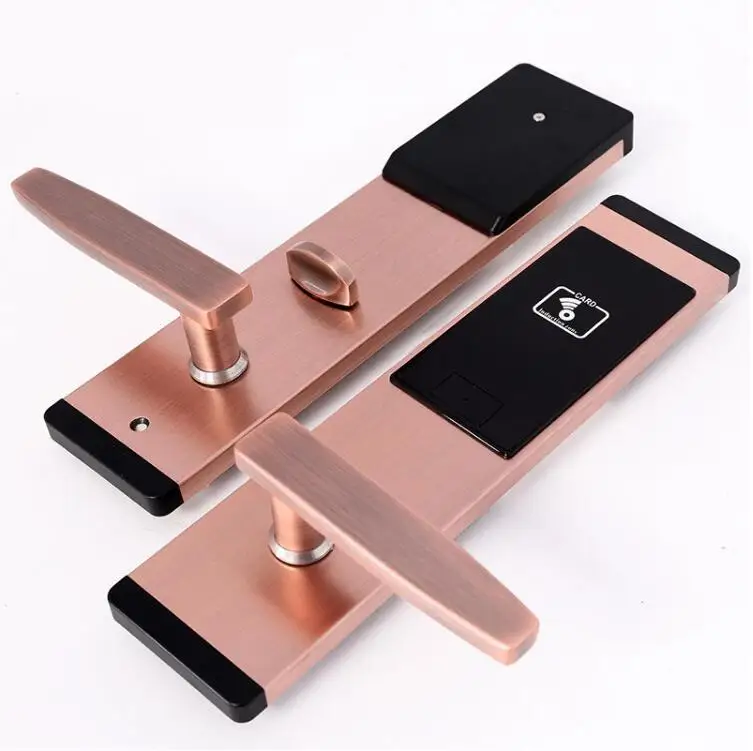 Silver color Free Software Electronic door hotel card lock with T5577 card