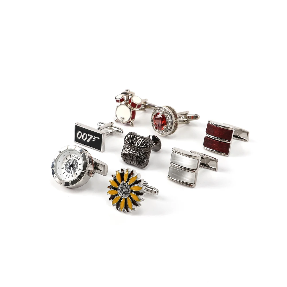 Personalized Rose Gold Sterling Silver Men Round Letter Shirt Cufflinks