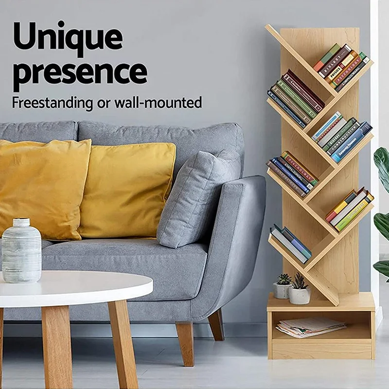 Phoenix Home Odm/Oem Branch Bookcase Modern Tree Shaped Wooden Tree Bookshelf