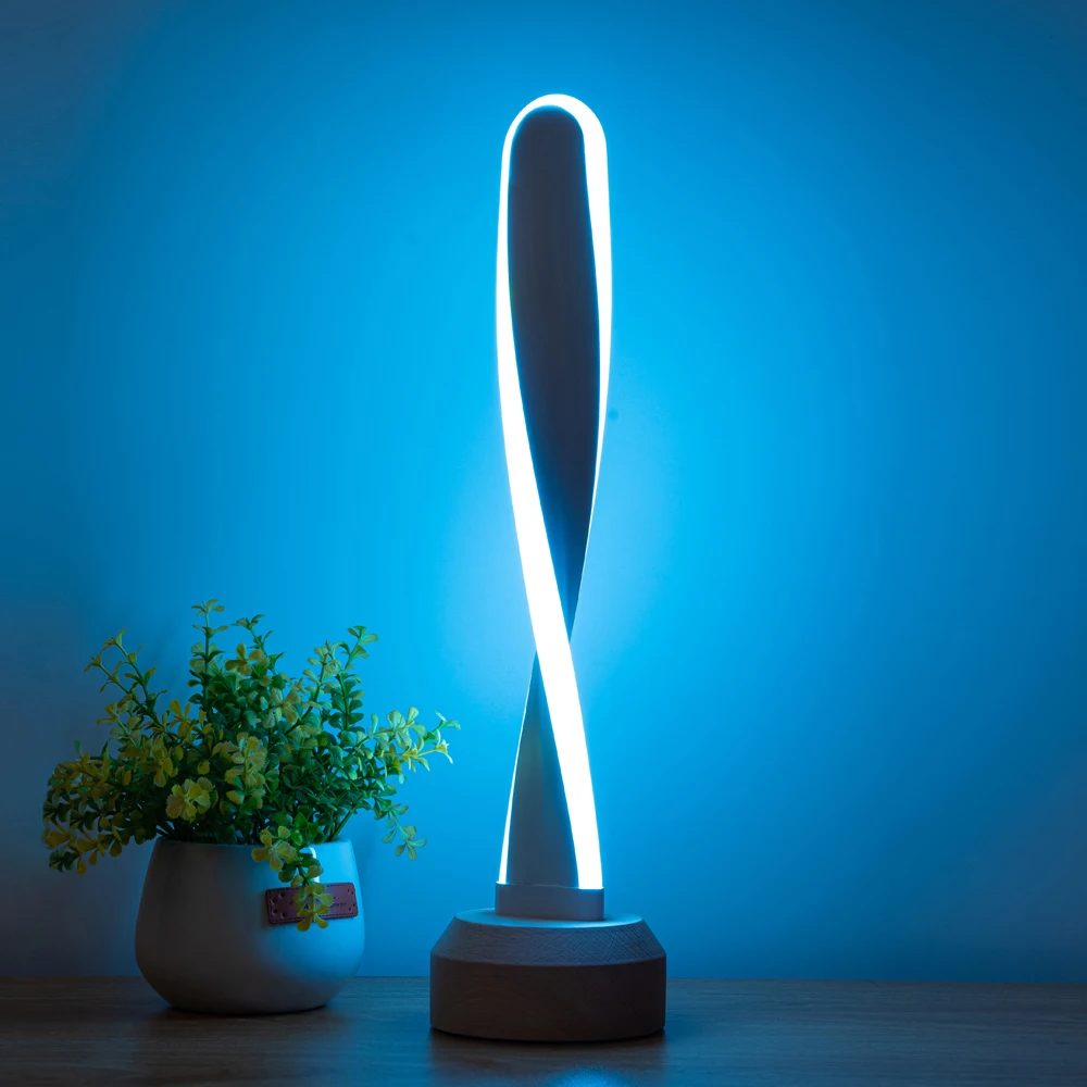
Newest LED Bed Light Bedside Lamp Modern Home Decor Table Bedside Lamp with 16 RGB Color 