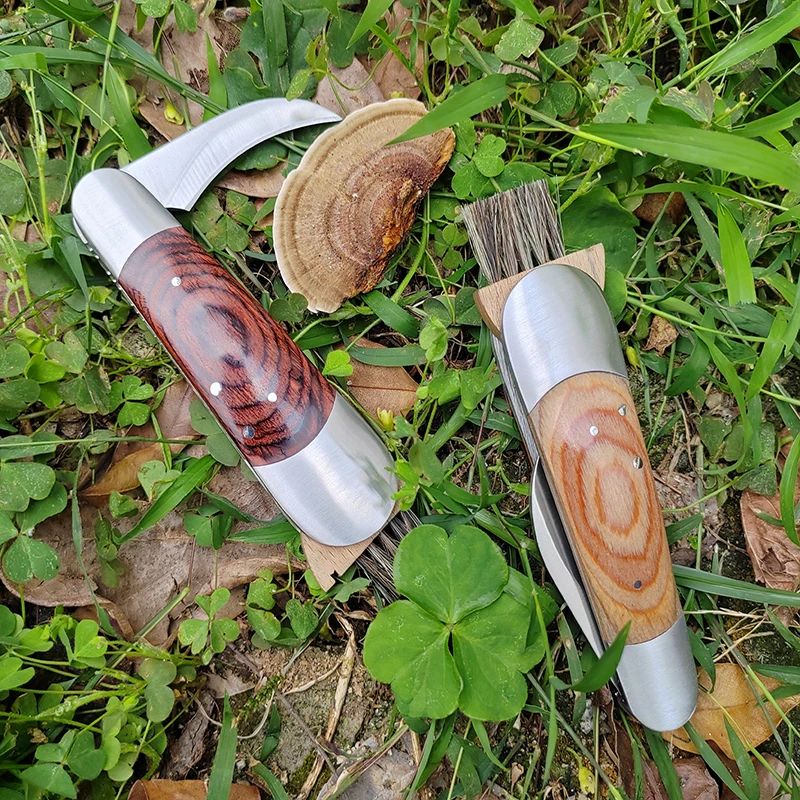 Hot sell new design pakka wood handle stainless steel cutting knife camping knife mushroom knife kitchen accessories