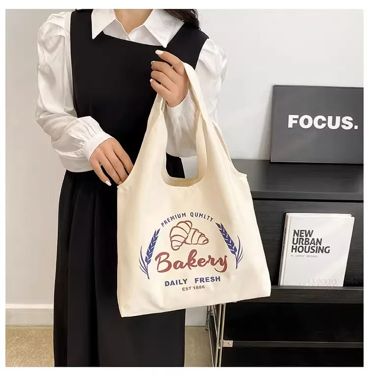 smile my melody thick cotton canvas tote bag flat bottom cordaroy screen print two tone golf mini small magnet