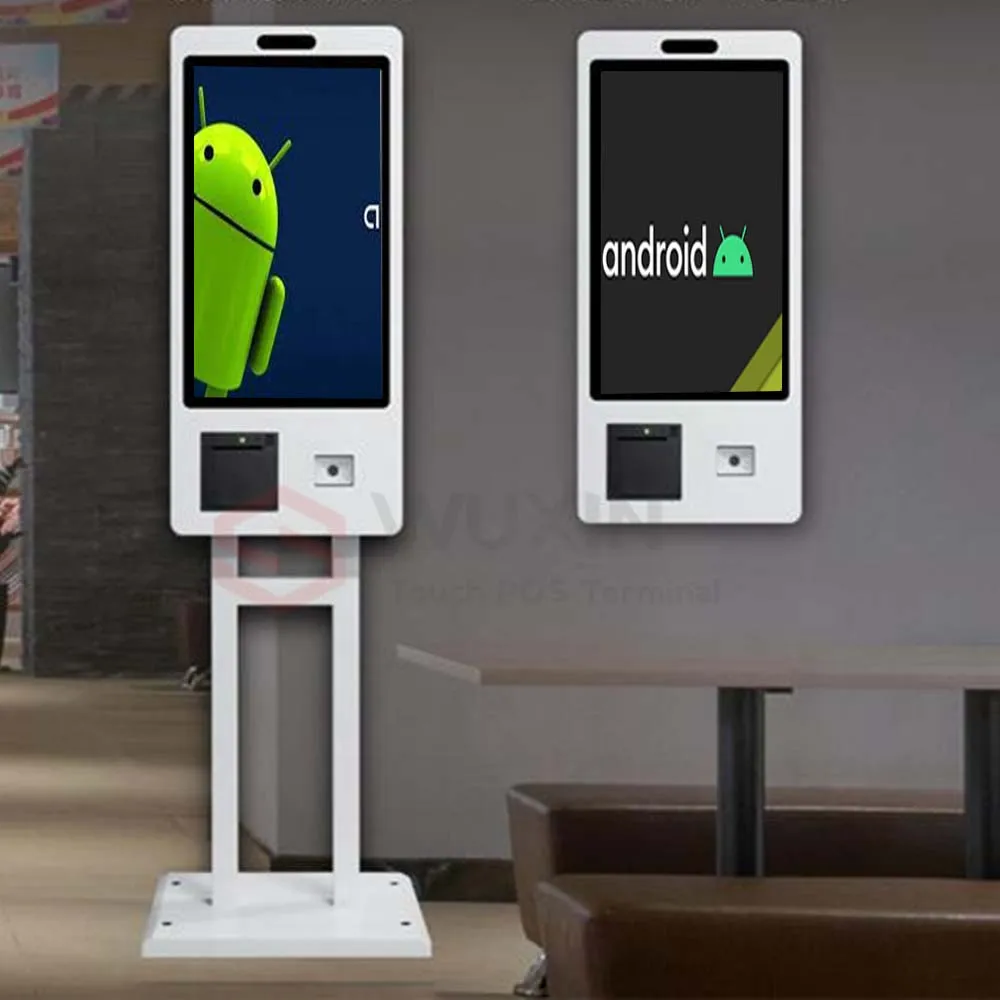 WUXIN self payment kiosk 21.5 24 32 Inch Restaurant Automatic Touch Screen Unattended Self Ordering Machine Android /Win kiosk