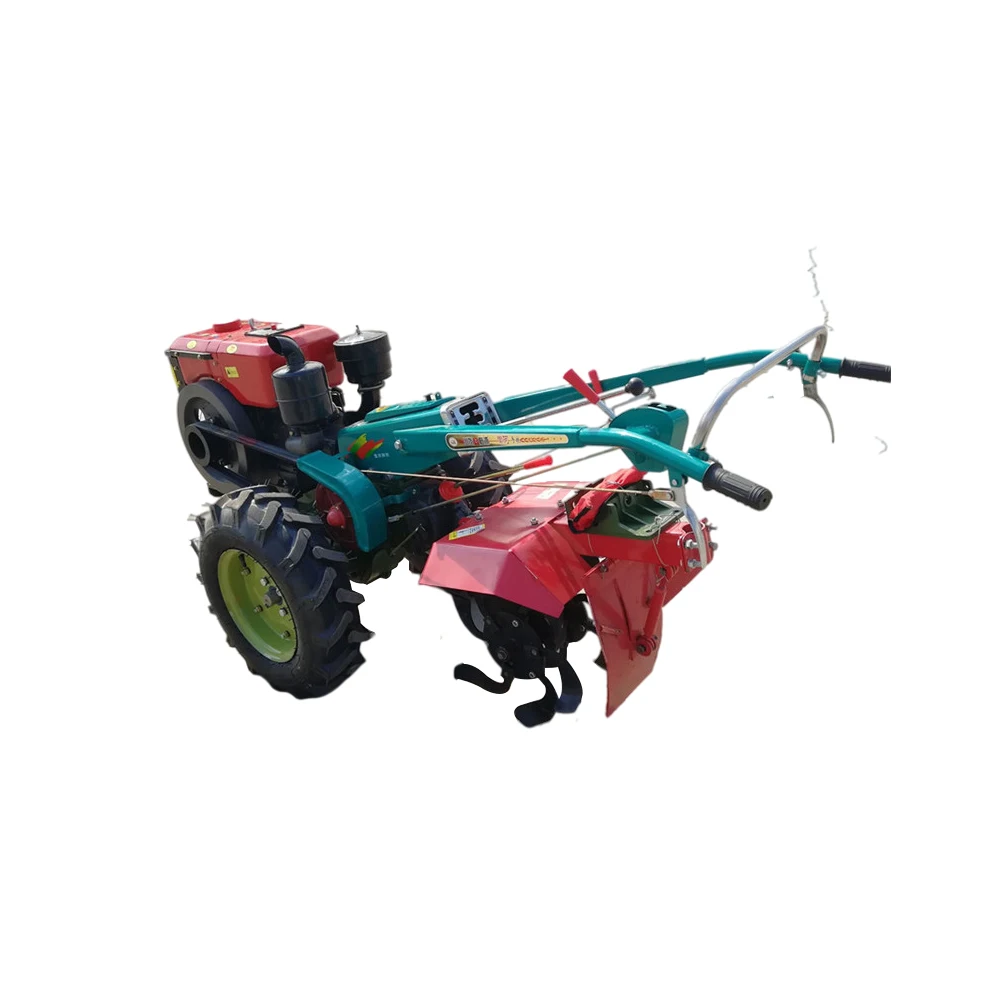 Простой в использовании 12hp/15HP/18hp Разбрасыватель семян двухколесный 20hp мощный культиватор шагающий трактор культиваторы для