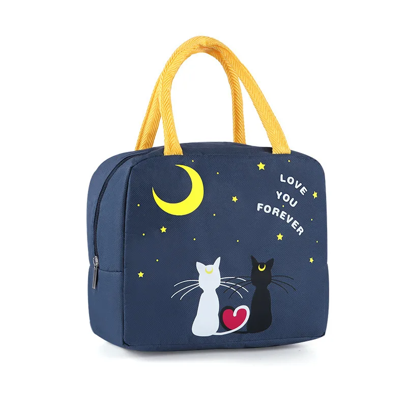 20 colors Small yellow duck lunch bag cute cartoon bento bag handbag storage canvas insulated bags for lunch box