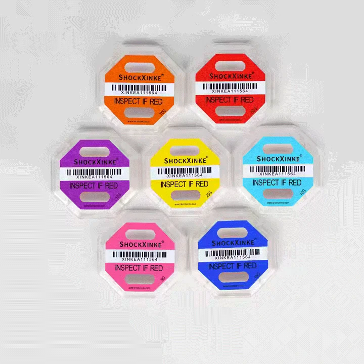 Scratch-Off Acrylic Cargo Indicator Labels Anti-Fall Tilt Shock Monitoring Stickers Printable Industrial Use Shipping Packaging