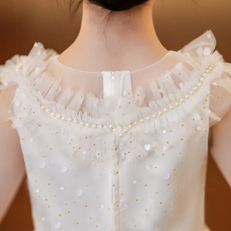 Formal dress Pompous gauze host model catwalk show performance dress trailing female baby princess skirt summer