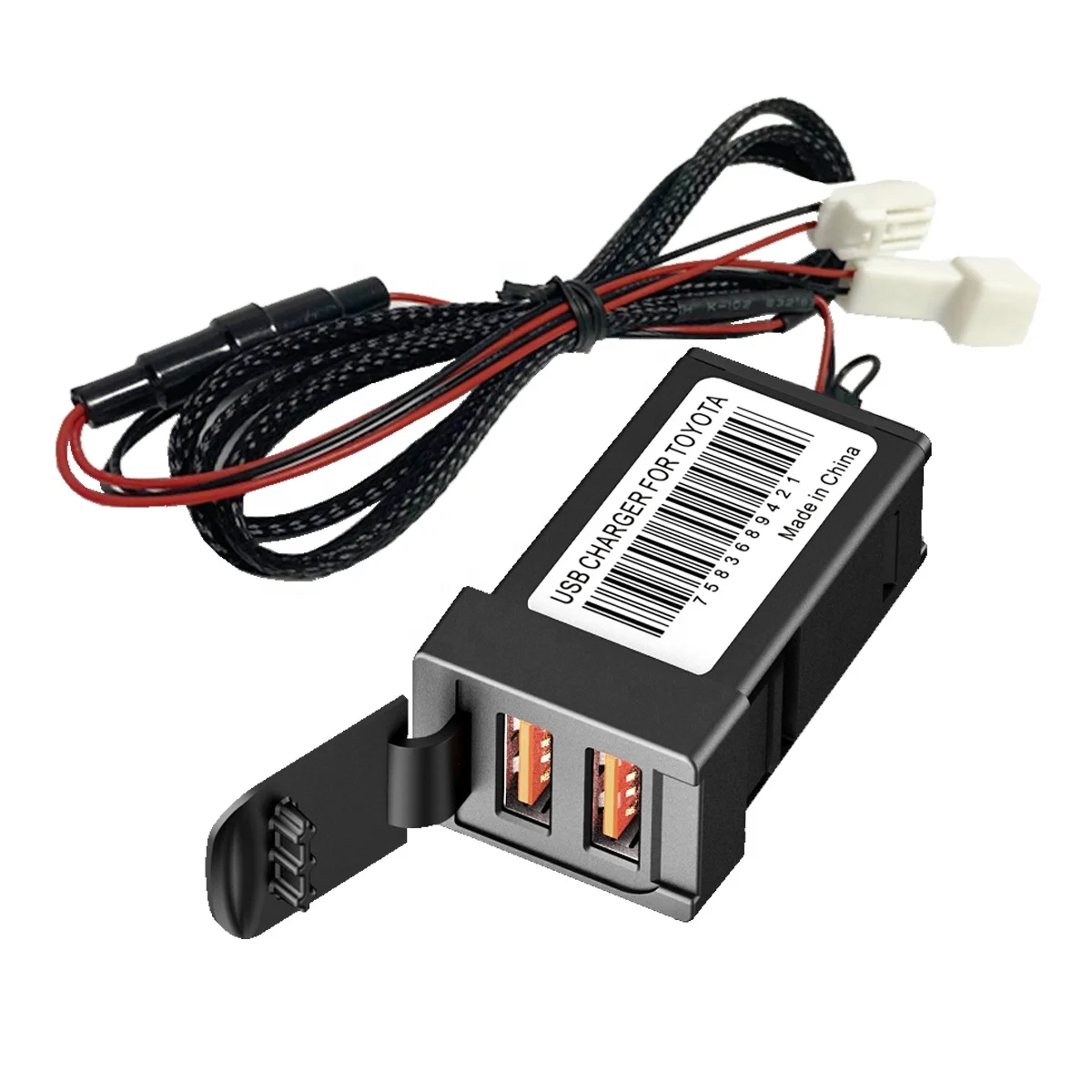 CHELINK Car Charger 12V  Dual USB QC3.0 Socket Quick Charge Water and Dust Proof For Toyota